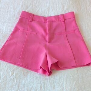 Zara High Waist Pink Women's Shorts